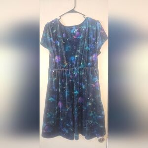 Hot Topic Galaxy Dress - Blue and Purple
